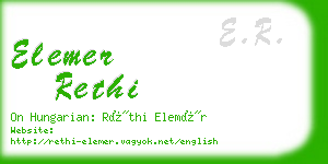 elemer rethi business card